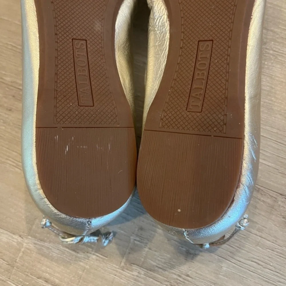 Talbots Women's Gold Ballet Flats 6.5